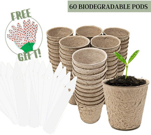 Pots de <span class=keywords><strong>fleurs</strong></span> ronds en papier biodégradable, compostables, jetables, pour plantes, 8*8cm, usage domestique et jardinage, non enduits - Product Image 5