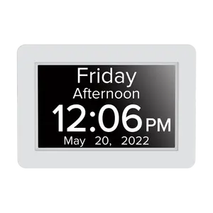 CHEETIE CP047 HD LCD Display Table Calendar Clock Auto Dimming Date Day Time Clock Elderly Alarm Clock