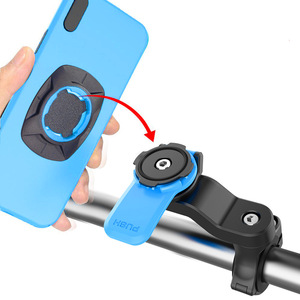 Soporte para teléfono de motocicleta y bicicleta, abrazadera de 22,2 mm con botón de presión para dispositivos de navegación - Product Image 3