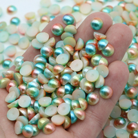 Perles Cabochon XULIN Couleurs Orange Bleu Arc-en-ciel 2mm 3mm 4mm 5mm 10000pcs/sac Demi-perles ABS pour Décoration de Boutons