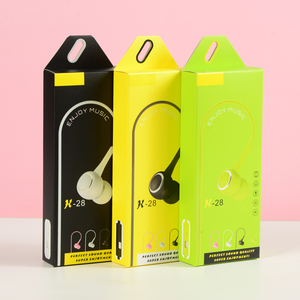 Boîte <span class=keywords><strong>d</strong></span>'emballage en papier personnalisée avec logo imprimé pour le commerce électronique, avec fenêtre transparente pour petits écouteurs et produits électriques - Product Image 1