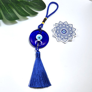 Chaveiro de Vidro Azul Olho Turco de 4cm para Casa/Bolsa/Carro, Acessórios de Joalheria por Atacado - Product Image 4