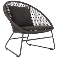 Ensemble table et chaises d'extérieur en rotin synthétique PE avec structure métallique, design moderne et minimaliste pour jardin, terrasse, balcon et usage hôtelier
