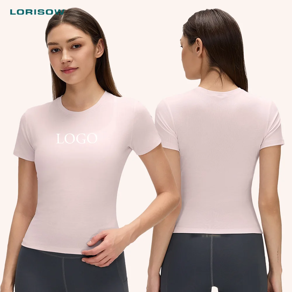 LORISOW New Design Short Sleeve High Elasticity Fitness Breathable Gym Workout Top Gym Yoga Women Tops Female for Yoga Shirt
