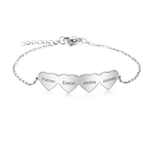 Personalizar regalos de cumpleaños de acero inoxidable, oro, plata, rosa, joyería, nombre del bebé, pulseras para niños - Product Image 6