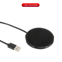 Microphone de conférence de bureau USB Fonction d'annulation du bruit Pick-up omnidirectionnel Portable filaire Fabriqué en métal ABS durable