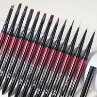 Lot de 13 pinceaux à gel pour ongles, stylo de peinture DIY pour liner interne, pinceau de peinture acrylique pour nail art, outils de conception et de présentation d'art des ongles