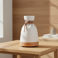 Purificateur d'air HEPA ultrasonique en forme de sac de Base en bois Portable lumières LED chaudes diffuseur d'air électrique humidificateur chambre de sommeil 1 an