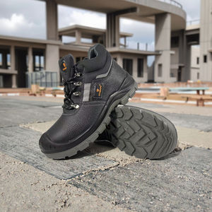 Botas de trabajo con puntera de acero y placa de entresuela de PU, zapatos de seguridad de cuero de vaca impermeables para invierno y otoño, novedad en stock - Product Image 6