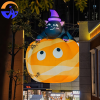 Citrouille gonflable lumineuse effrayante Chenghuang pour Halloween, modèle 076xl en tissu Oxford, accessoires décoratifs suspendus pour les fêtes de fin d'année