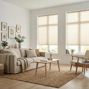 Stores occultants motorisés modernes à filtre lumineux, rideaux en corde perlée, stores alvéolaires intégrés pour puits de lumière, stores unis pour fenêtres de toit de cuisine - Product Image 3