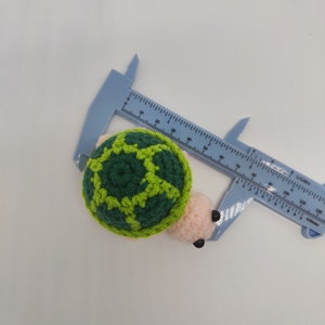 Handmade Crocheted <b>Turtle</b> Ornament Green Polyester Mini Size with Card-Valentine's Day Gift for Home Decor - Product Image 6