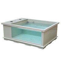 Système compact de bassin à poissons carré Cowater SFT-05 avec filtre, en PP de qualité alimentaire, traitement de l'eau pour bassin à koïs, entretien quotidien facile