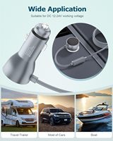 Chargeur de voiture haute puissance DC 12/24V vers 30V/2A 60W pour Starlink Mini avec câble de sortie femelle DC