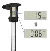 Pied à coulisse numérique en acier inoxydable avec affichage des fractions, outil de mesure électronique