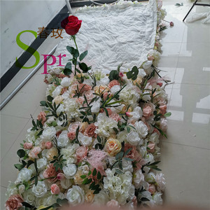 SPR Flores Artificiais <span class=keywords><strong>ristorante</strong></span> e cerimonia di nozze eventi tessuto <span class=keywords><strong>rosa</strong></span> <span class=keywords><strong>rossa</strong></span> artificiale decorativo 5d pannello murale - Product Image 3