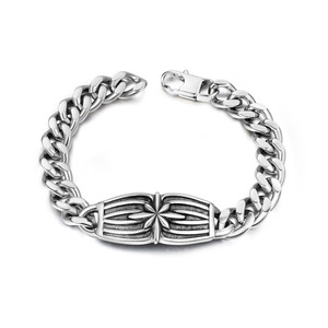 Bracelet en acier inoxydable pour hommes, chaîne géométrique, 22.5Cm, Style Rock Hip Hop, bijoux cadeau - Product Image 1