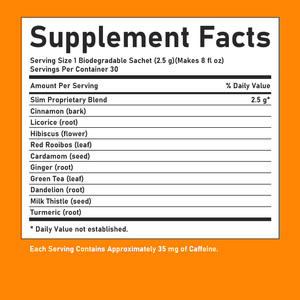 Private Label Slim Tea with Green Tea Improved Digestion Boosts Spiced Digestive Slimming Support Detoxification Tea - Product Image 2