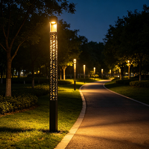 Lámpara LED Moderna Minimalista para Exteriores, Diseño Hueco, para Patio, Jardín, Parque Comunitario, IP65, Lámpara Eléctrica para Calle - Product Image 5