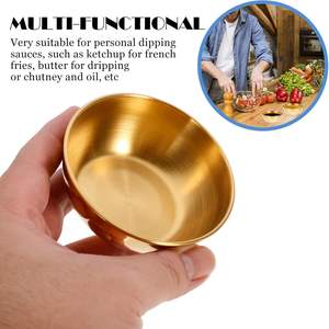 ถ้วยซอสสแตนเลสขนาด 3.2 นิ้ว 4 ออนซ์ แบบซ้อนได้ ชามใส่เครื่องปรุงขนาดเล็ก จานซอสโลหะ - Product Image 3
