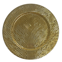 Assiettes de Présentation Rondes en Plastique PP Dorées, Élégantes, Luxueuses et Durables, Idéales pour Mariages, Fêtes, Personnalisables, Décoration d'Intérieur, Vaisselle – Vente en Gros