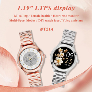 <span class=keywords><strong>Montre</strong></span> connectée Android T214 étanche IP68 avec écran IPS, bracelet en silicone, surveillance de la fréquence cardiaque et du sommeil, design tendance pour femmes - Product Image 3