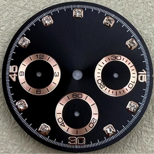 Esfera de Reloj Panda Diamond Face de 29.5mm, Multifunción, Cronógrafo, Nuevo Movimiento de Cuarzo, Accesorios para Piezas de Reloj VK63 - Product Image 3