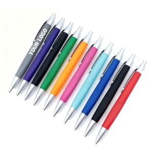 Stylos écologiques en plastique de blé avec revêtement en caoutchouc souple de silicone, promotionnels et personnalisables avec logo - Product Image 1