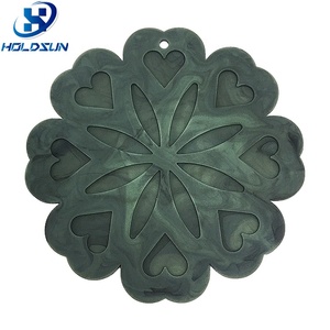 Boho cổ điển Silicone bảng Mat chịu nhiệt hoa hình trái tim đế lót ly cho hộ gia đình ăn uống trang trí nhà bàn sử dụng - Product Image 4