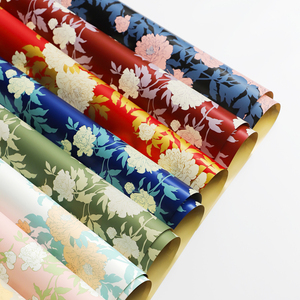 Papier d'emballage floral motif pivoine rétro fait à la main bricolage fleurs Bouquet matériel épaissi cadeau fleur papier papier d'emballage - Product Image 2