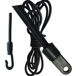 Bungee Cord Set 8 Mm Nylon Round Steel Hook Outdoor Use 1.5 M Length Elastic Rope For Tent <b>Tarp</b> Securement - Product Image 2