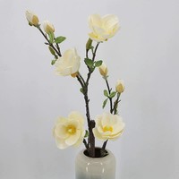 Buket Bunga Magnolia Buatan Sentuhan Realistis Ukuran Besar Gaya Cina Dekorasi Lantai Ruang Tamu Hari Valentine Grosir