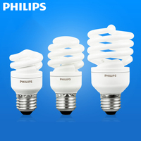 Ampoule à économie d'énergie Philips, spirale E27 E14, lampe fluorescente à vis, lampe électrique domestique super lumineuse, lampe à économie d'énergie