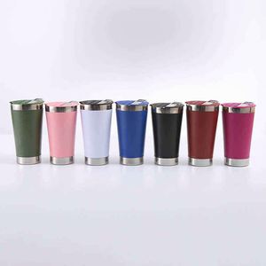 Stainless Steel Tumbler Vacuum Insulated Travel <b>Mug</b> With Lid Minimalist Design Straight Cup 12-24 Hours Thermal Insulation - Product Image 2