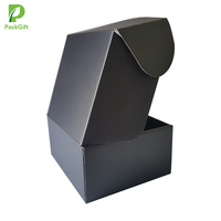 Boîtes d'emballage en carton pour cadeaux, Logo personnalisé, noir mat, 10 pièces