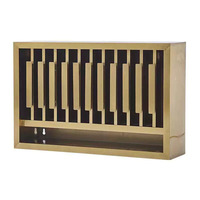 Armoire murale de présentation de colorations capillaires, double couche, en acier inoxydable, étagère à colorants argent, noir, or pour salon