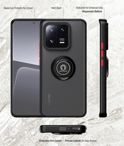 Étui de protection avec anneau de maintien pour <span class=keywords><strong>Xiaomi</strong></span> 13 <span class=keywords><strong>Pro</strong></span> 14 14 <span class=keywords><strong>Pro</strong></span> 12T 2 12X <span class=keywords><strong>11T</strong></span> 11 Ultra 10T, coque arrière rigide avec béquille - Product Image 6