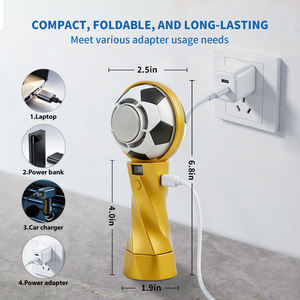 Ventilador de Mano sin Escobillas de Alta Velocidad para Balón de Fútbol, Recargable por USB, Portátil, con Pantalla Digital para Exteriores/Hogar - Product Image 5