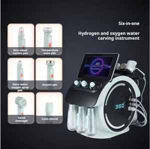 6 en 1 con Analizador de Piel para Instrumento de Belleza Facial, Máquina de Hidrodermoabrasión con Oxígeno e Hidrógeno 360, Máquina de Microdermoabrasión con Agua - Product Image 5
