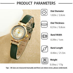 Sloggi, conjunto de reloj de cuarzo para mujer, Popular, Color caramelo, esfera cuadrada moderna, Simple, pequeño, a la moda, joyería para estudiantes, Cinturón fino - Product Image 5