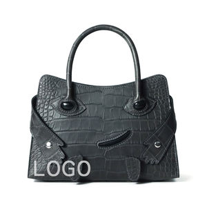 मुस्कुराते हुए चेहरे की डिजाइन जिपर क्रोकोडाइल असली चमड़े के दूत बैग हस्तनिर्मित कस्टम ब्रांड लक्जरी क्रॉसबॉडी महिलाओं के हैंडबैग - Product Image 2