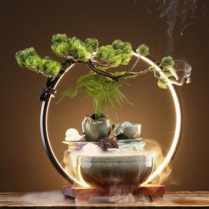 लकी फेंग शुई फाउंटेन बहते पानी के आभूषण इनडोर झरना कार्यालय टेबलटॉप मछली टैंक गृहप्रवेश उद्घाटन उपहार शिल्प - Product Image 5