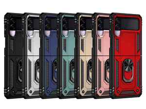 Luxury Armor Design Shockproof TPU+PC Waterproof Camera Cover Protection Case for Samsung Z <strong>Flip</strong> 6/5/4/3 Magnetic Ring - Product Image 4