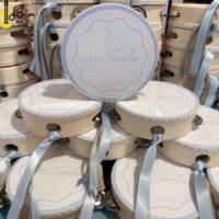 Silk Ribbon Customized Colorful Customized Drum Head Musical Instrument Wooden Party Church Playing Wedding Tambourine Price
