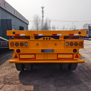 Semirremolque de Plataforma Plana de Alta Calidad, 4 Ejes, 40-60 Toneladas de Carga Útil, Transportador de Contenedores, Suministro de Fábrica China - Product Image 2