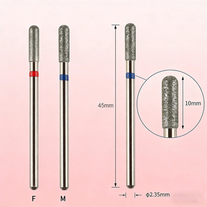 Đầu mài kim cương điện phân màu xanh, độ nhám trung bình 2.35mm - Dụng cụ mài móng giá rẻ để loại bỏ gel/acrylic - Product Image 2