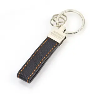 Wholesale Manufacturer Custom Personalised Leather Keyring Designer Keychain Famous Brand