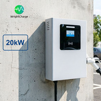 Cargador de Pared para Vehículos Eléctricos de Alta Eficiencia, 20kW, Montaje en Pared, OCPP, Aprobado por TUV, Suministro de Fábrica, Certificado para Exteriores, WrightCharge