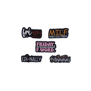 Broche Metálico Elegante y Colorido con Frase en Inglés, Acabado en Níquel Negro UV, para Graduación, Año Nuevo, para Accesorios <span class=keywords><strong>de</strong></span> Ropa - Product Image 1