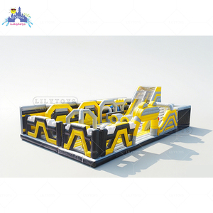 Parcours d'obstacles gonflable Lilytoys à pois colorés en PVC, grand parcours ondulé, jeu d'aventure pour enfants, événements en plein air - Product Image 2